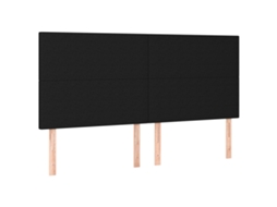 Cabeceira Preta 200x5x118/128 Cm Tecido MAISON EXCLUSIVE