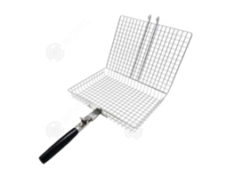 Inn Grelhador 48cmx31cm Em Aço Inoxidável Amplo Dobrável Ideal Para Churrasco De Legumes E Carne Com Cabos Para Churrasco Camping Exterior Innovtec
