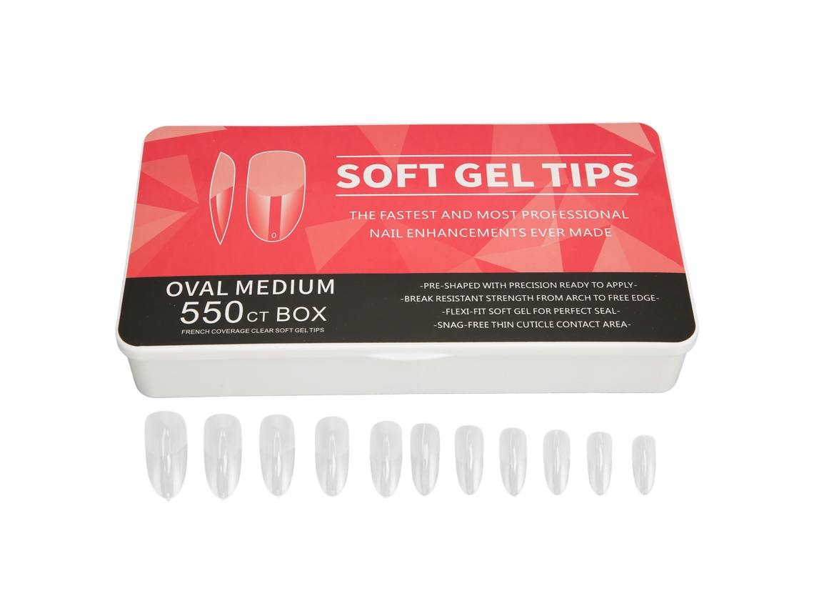 550pcs Unhas Falsas Semi Escovadas Ultradelgadas Abs Respiráveis Para Casamento Diy Pontas De Unha Oval