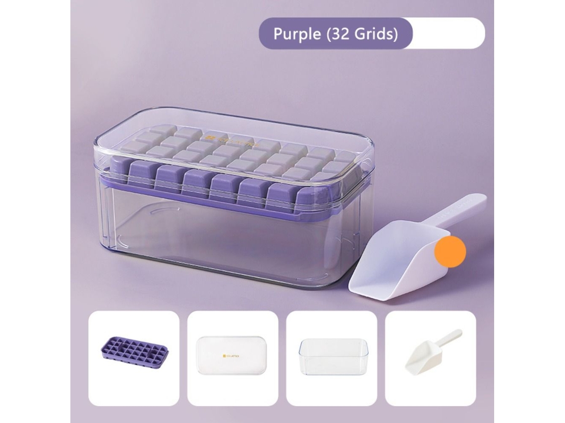 Máquina de fazer cubos de gelo de tijolo Lila 32 Gaster 32 Raster Purple Slowmoose Ice Cube Maker