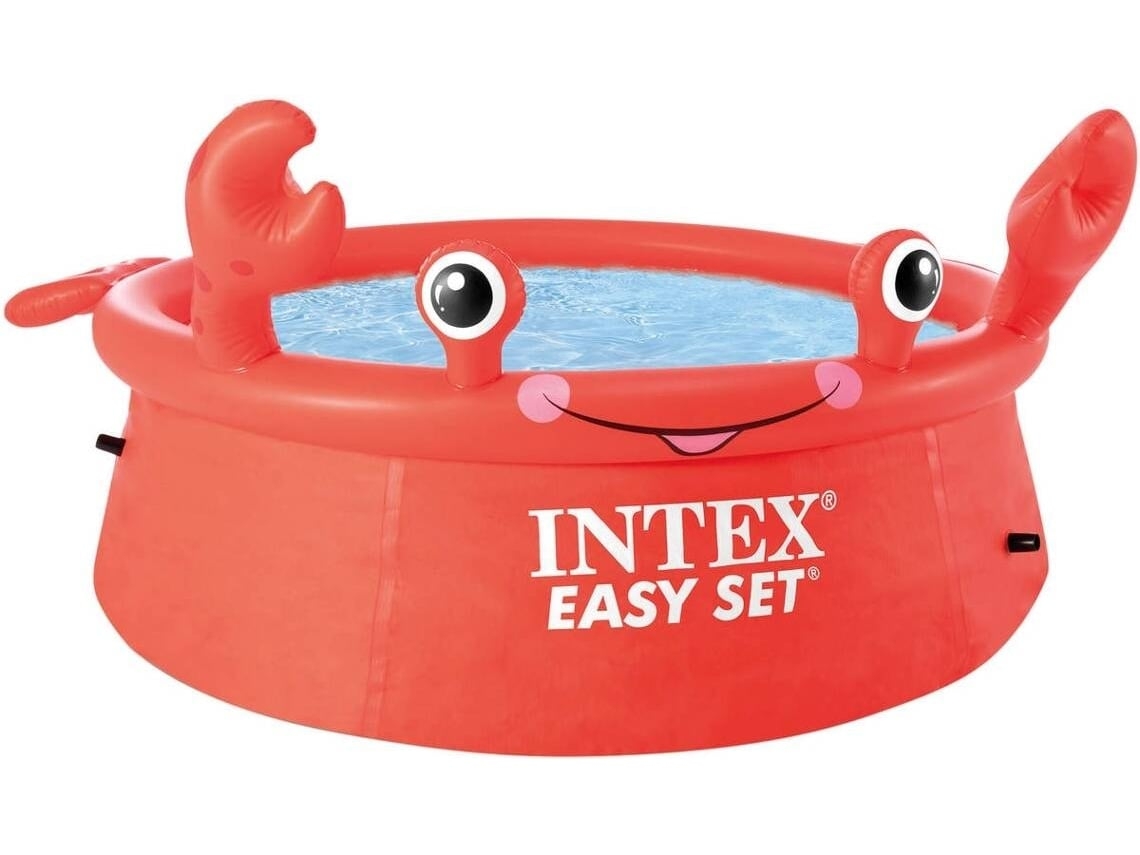 Piscina Insuflável Infantil INTEX Caranguejo (Outlet Grade A - Vermelho - 880 L - 183x183x51 cm)
