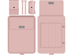 Capa HEXINYIGJLY para portátil, 11 polegadas, com suporte, para MacBook Air 11, Chromebook, rosa crocodilo (portátil educativo)
