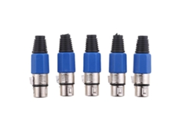 Lurelia Cabo Xlr Fêmea 3 Pinos Azul, Para Microfones, Mixer, Amplificador E Colunas Ativas
