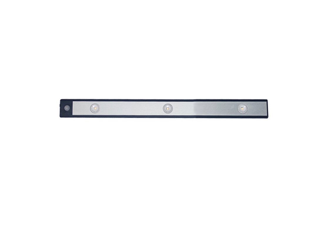 Luz de Armário Led Sem Fio com Sensor de Movimento Rechargeável Ultra Fina 40cm Preto