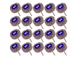 Pacote com 20 Discos de Lixa Flap Grão 80, Discos de Polimento 10 Mm BRILVIBERA