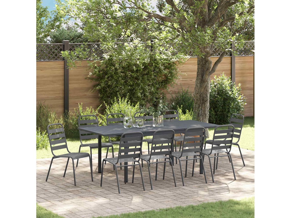 Vidaxl Conjunto de Jantar para Jardim 11 Pcs Antracite