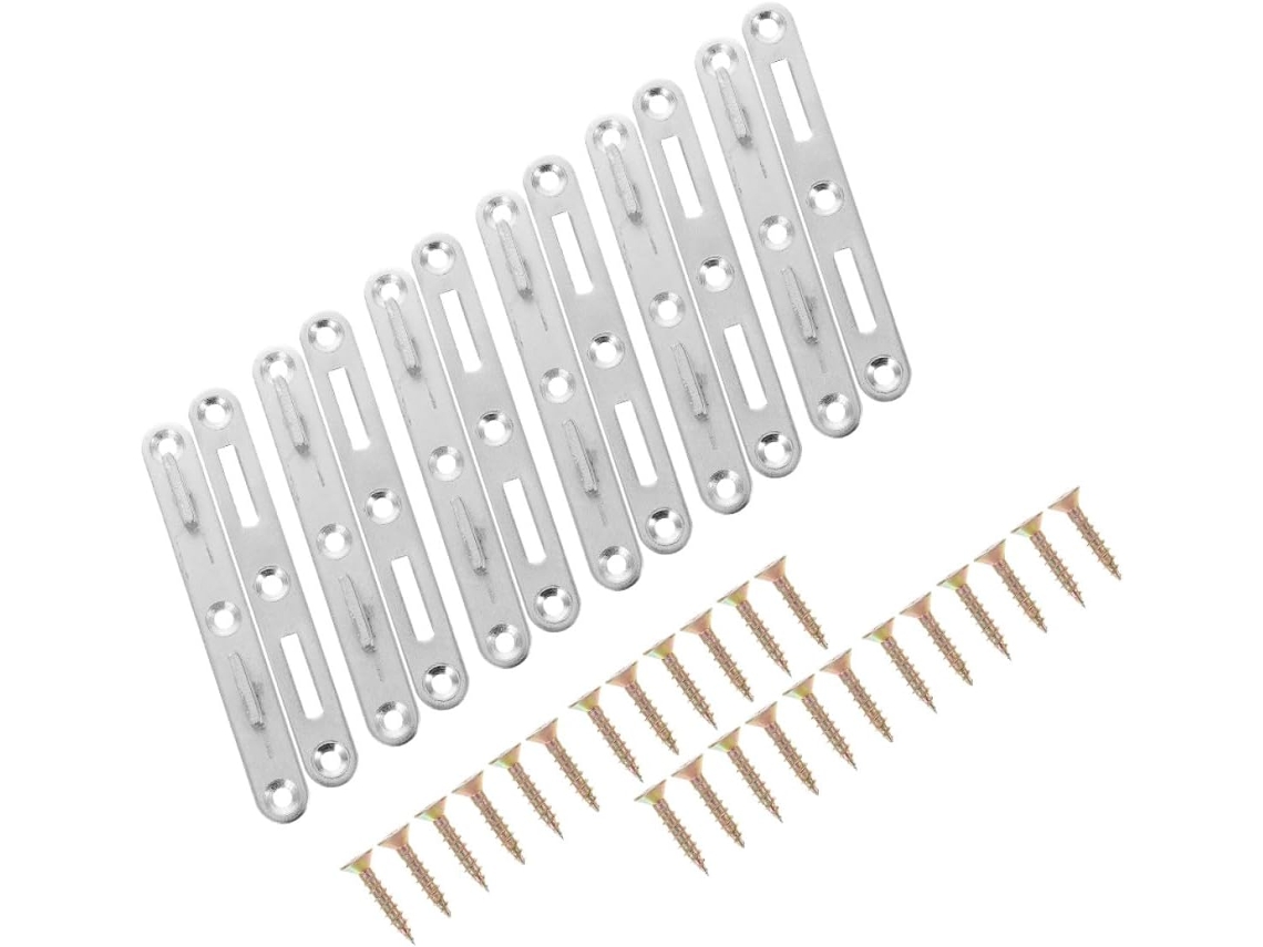 Fixadores Para Grades De Cama Osaladi, Fácil Instalação, Conjunto Com 6 Peças Para Camas De Ferro Na Cor Prata E Design