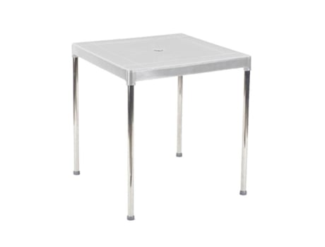 Mesa apilable 70x70 cm aluminio blanca 4026/1