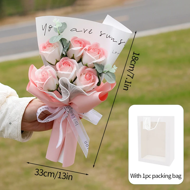 Buquê de Sabonete, Buquê de Formatura, Buquê para Presente de Formatura, Rosa Artificial MDUG