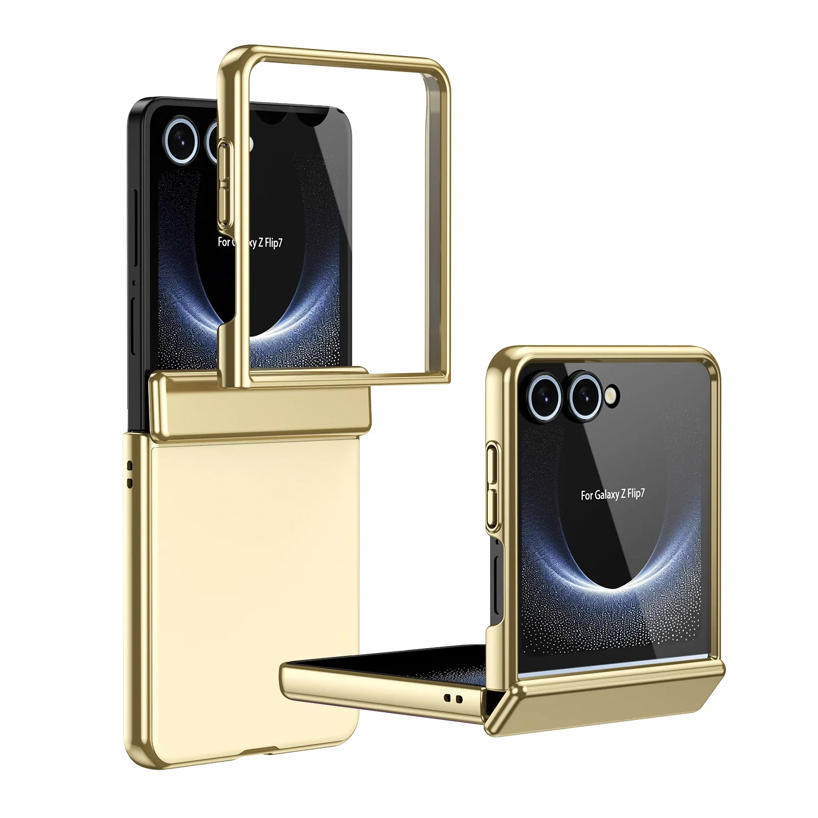 (dourado, Galaxy Z Flip3 5g) Capa De Celular Luxuosa, Estilo Flip, Fosca E Resistente A Arranhões, Com Protetor De Tela.