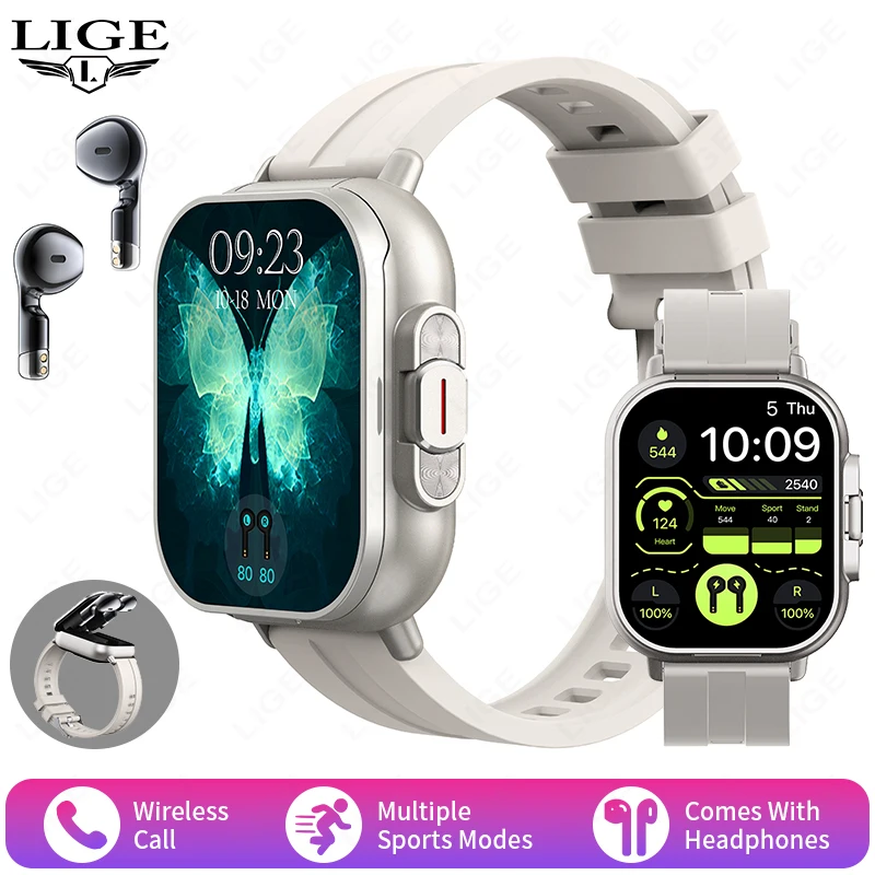 (cinza) Smartwatch Nfc, Tws, Chamadas Bluetooth, Monitoramento De Frequência Cardíaca E Pressão Arterial