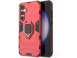 Capa Fe Proteção Militar Arranhões Sólido para Samsung Galaxy S23 Hongwe. Anti choque Resistente Vermelho1
