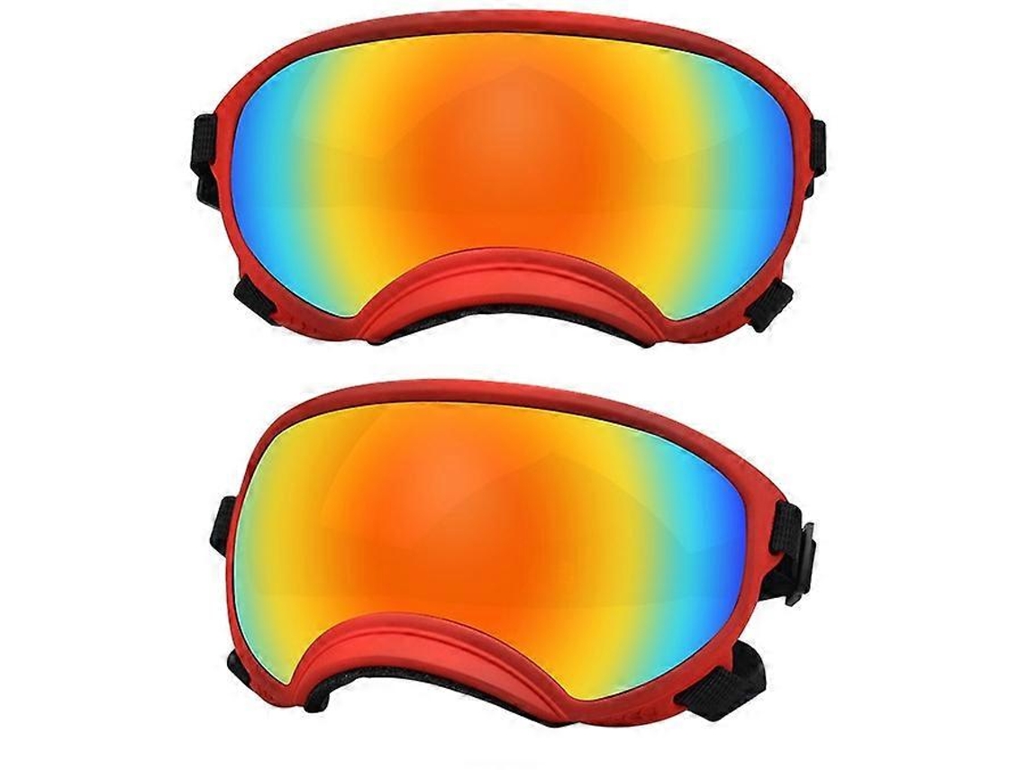 Óculos Para Cachorro Anti-uv, Forte Resistência A Impactos, Ajustável, Elástico, Filhote, Grande, Óculos Para Cachorro, Respirável, Vermelho E Colorid