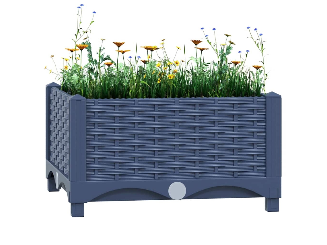 Vidaxl Canteiro Elevado 40x40x23 Cm Polipropileno