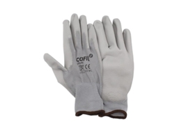 Guante Poliuretano Gris T 10 Caja 12 Damesa