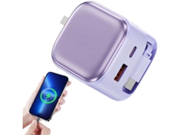 Bloco De Carregamento Adaptador Energia Enrolável 35 W
