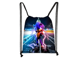 Mochila Portátil Sonic Gym com Cordão e Bolso BRILVIBERA