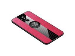 Capa Protetora De Tpu À Prova De Choque Com Textura De Tecido Costurado Xinli Com Suporte De Anel Para Huawei Mate 20 Lite / Maimang 7