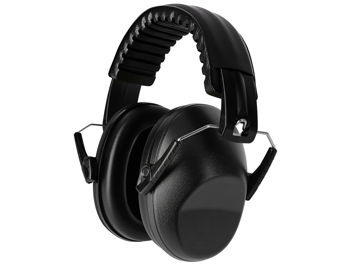 Protetor Auricular Ajustável Com Redução De Ruído, Preto Elysve