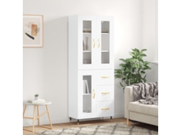 Armario alto 69,5x34x180 cm Derivados de madera Blanco