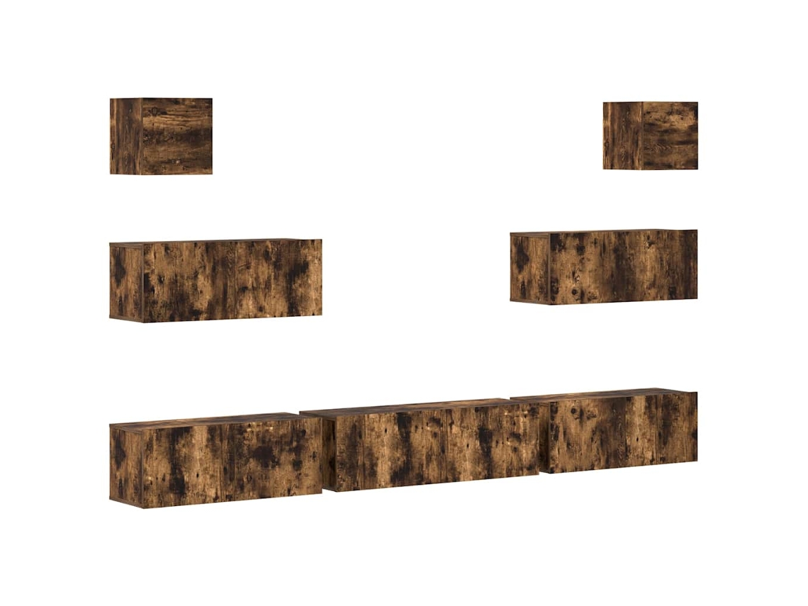 Tv Cabinet Set, Tv Cabinet Sets Vidaxl Marrom Madeira Processada (n/a)
