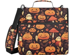 Massa Halloween Com Brilho, Feita De Abóbora E Cogumelo, Alça De Ombro E Mão, Fácil De Transportar, 3,8cm