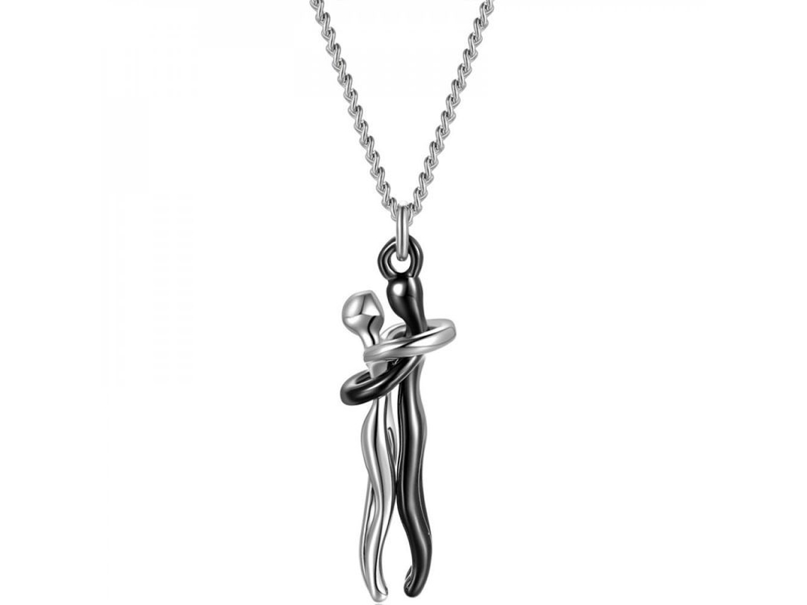 2026 colgante de Pareja Abrazo Exquisito Collar Mujer Moda Joyería Día San Valentín Amor Rdg Bk1