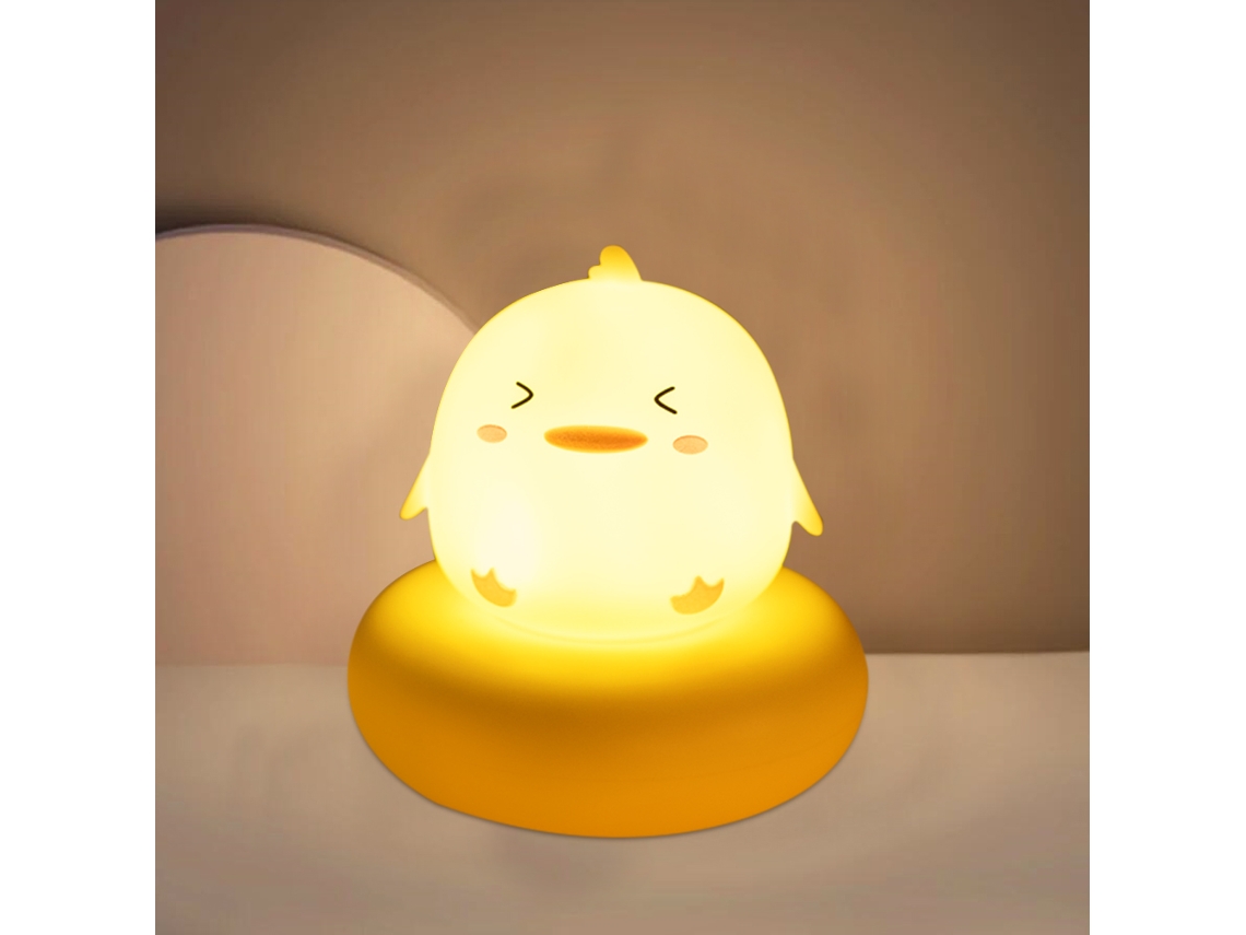 (pato) Luz Noturna Infantil Em Formato De Animal, Recarregável Via Usb, Com 3 Níveis De Brilho Ajustáveis.