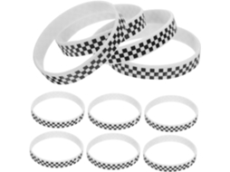 Conjunto de 40 pulseiras quadradas de silicone, resistentes e ideais para atividades esportivas e artigos de festa.