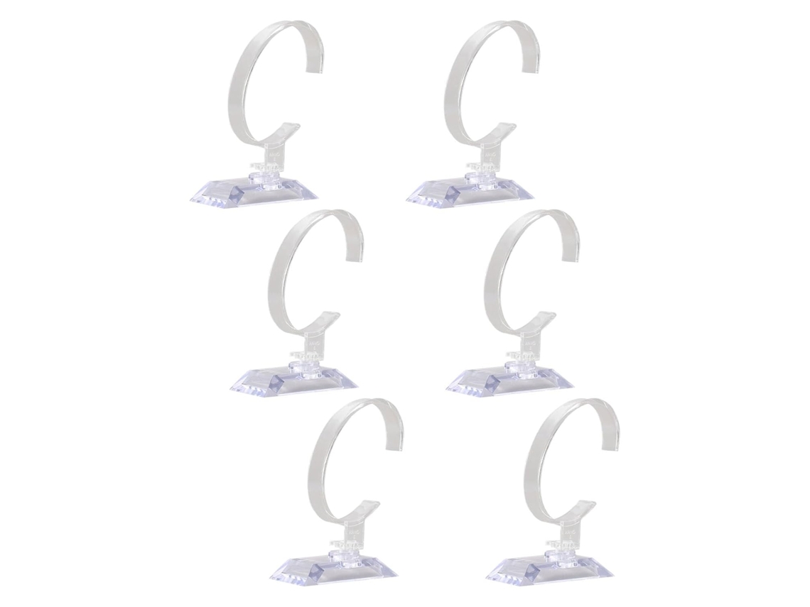 Conjunto De 6 Peças De Suportes Transparentes Para Relógios E Pulseiras.