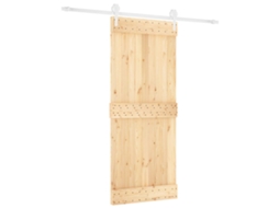 Maison Exclusive - Porta Deslizante Natural E Branco 85 X 210 Cm
