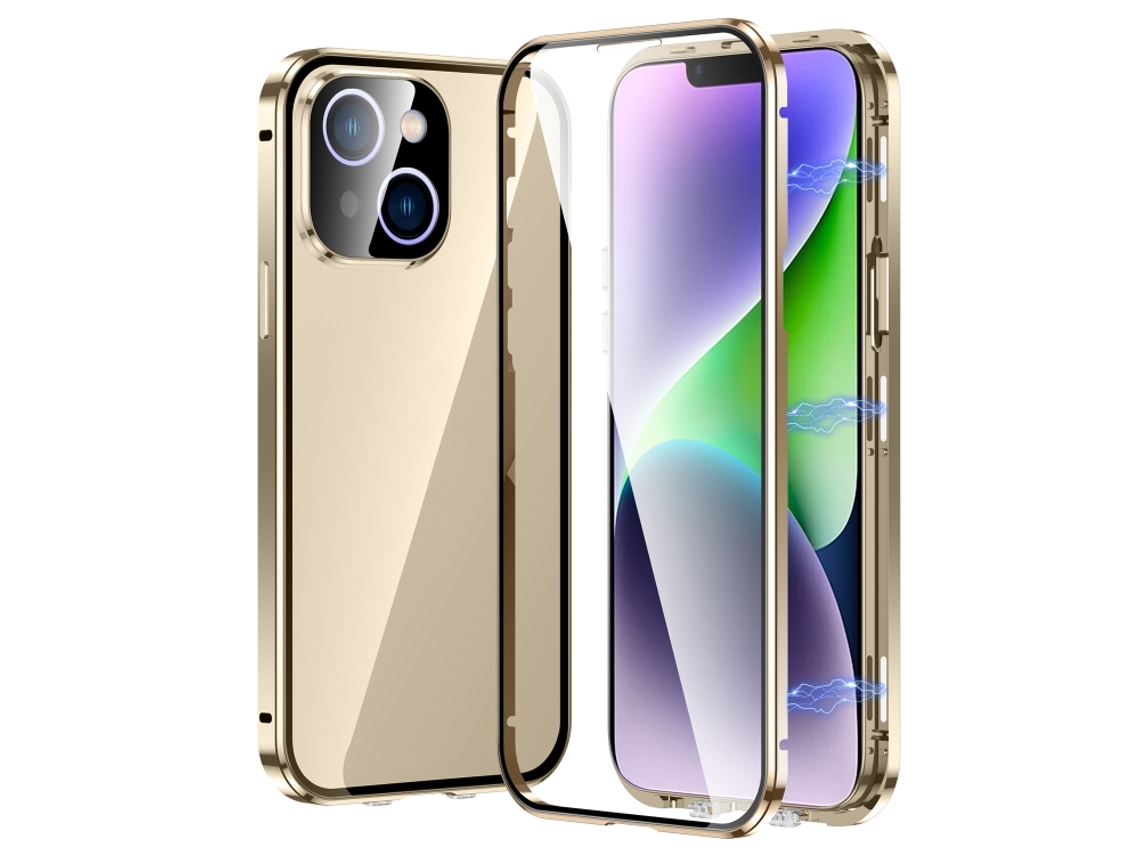 Capa De Vidro Temperado Hd Para Iphone 14 - Fecho Magnético Duplo
