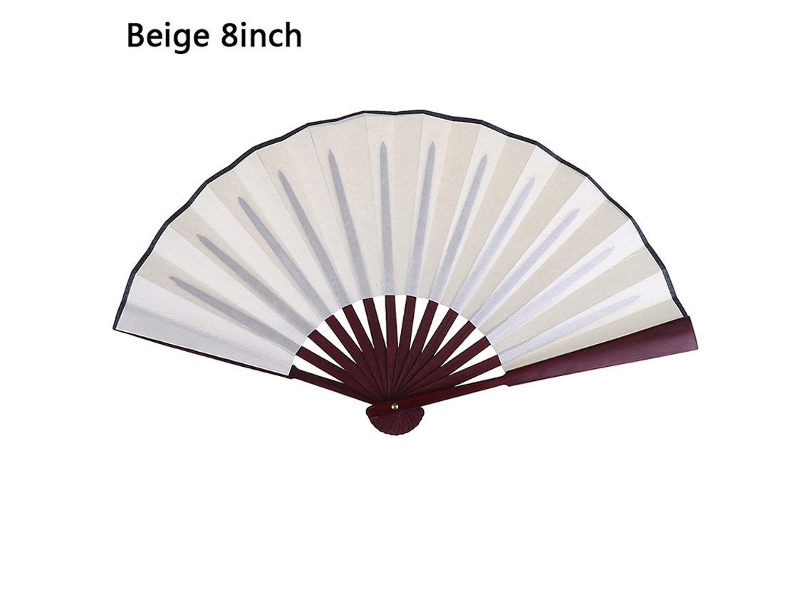 Leque De Mão Dobrável Em Tecido De Seda Brilhante, Estilo Elegante, Para Festas E Casamentos, Cor Bege