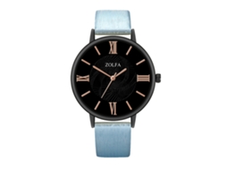 Reloj De Pulsera De Aleación Moda Dial Redondo Analógico Cuarzo Para Mujer Y Hombre Azul