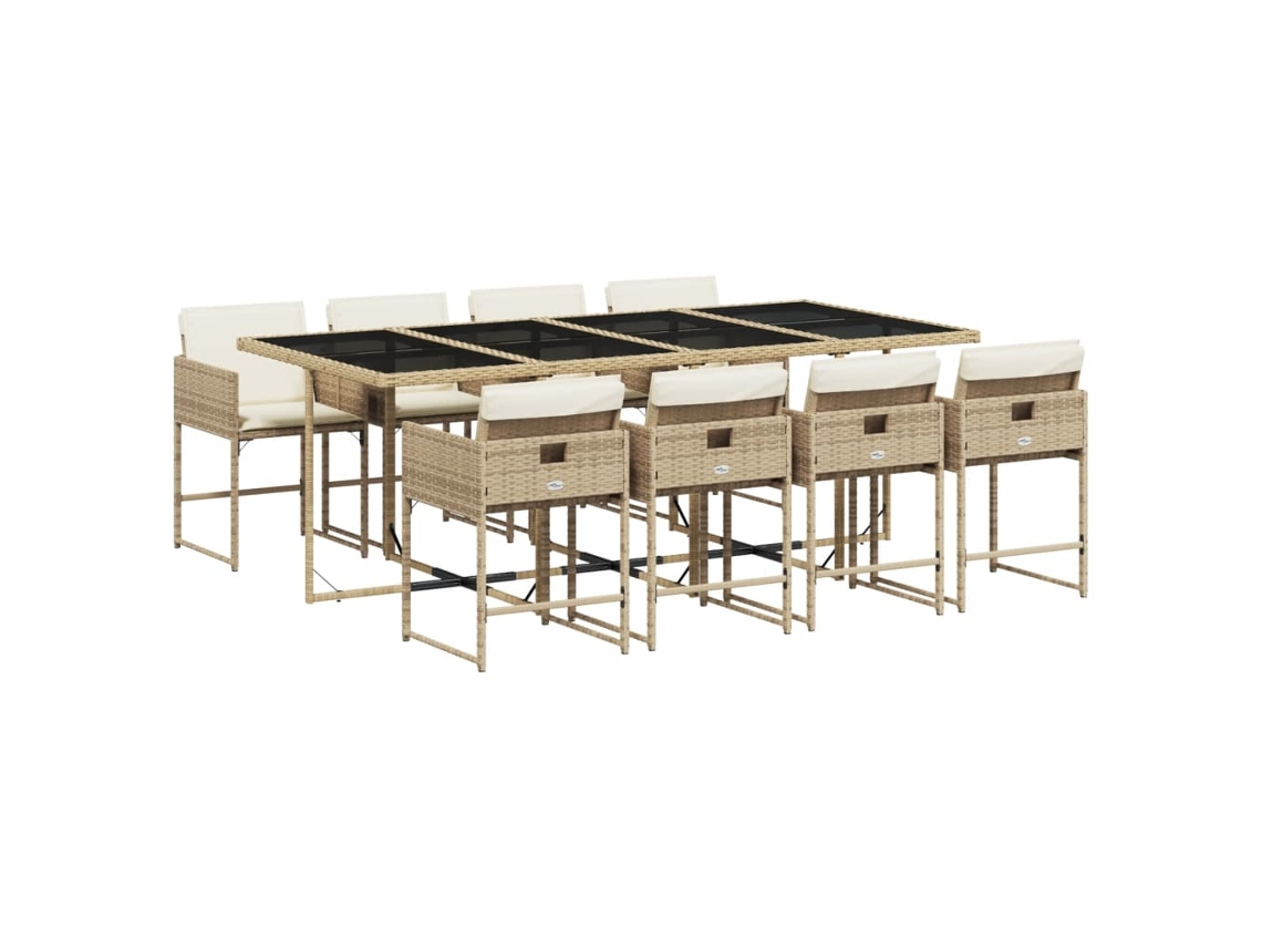 Garden Dining Set, Garden Dining Sets Vidaxl Bege Rattan / Vime (n/a)