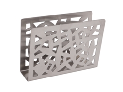 Porta Servilletas de Acero Inoxidable Metal Mate Vertical para Hogar Oficina Mesa de Comedor Decoración Plata
