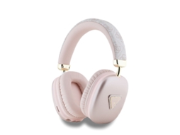 Guess Auricular sem fios Bluetooth 5.3 4G com padrão triangular Rosa