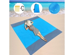 Manta de Praia Anti areia 200x210cm com 4 Estacas Tlw com Marca