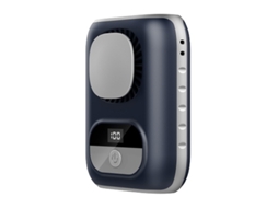 Mini ventilador de cintura MDUG, ultrafino, 3 cm, bateria 4000 mAh, cor azul