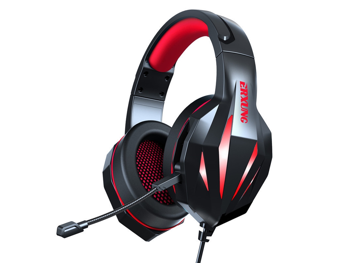 Auscultadores Gaming YDCY com Fio Ydcy Awn2 On Ear MicroAuriculares Vermelho