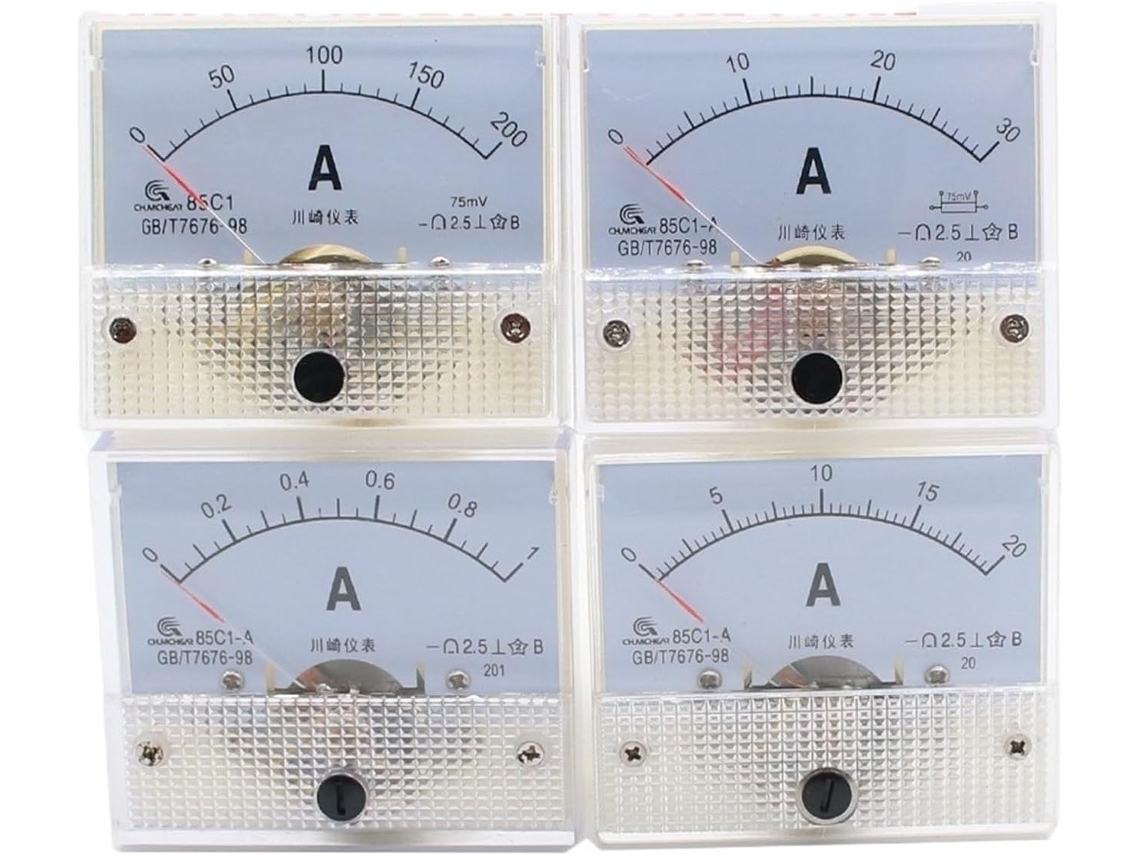 Peça 85c1 Voltímetro Amperímetro Analógico De Painel Dc Medidor 1a 5a