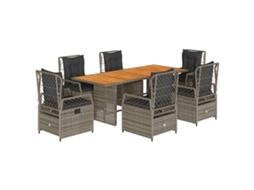 Garden Dining Set, Garden Dining Sets Vidaxl Cinzeto Rattan / Vime (n/a)