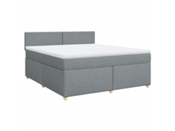 Box Spring Bed, Box Spring Beds Vidaxl Cinzeto Tecido (180 X 200 Cm)