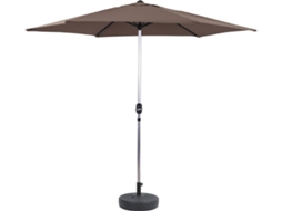 Parasol De Jardín Aluminio Sol Topo Ø3m Con Base Habitat Et Jardin