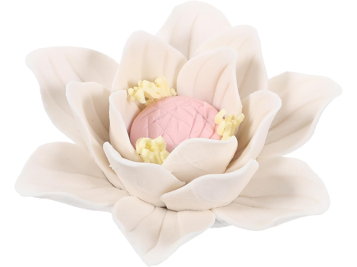 Decoração Parede Design 3d Simples Moderno Feita Flores Cerâmica Branca Fácil Tanto Estar Quanto Áreas GOKOCO