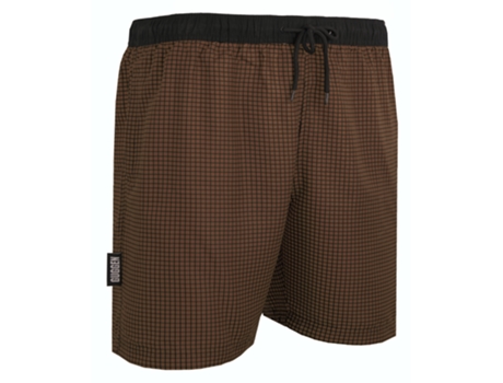 Calção de Banho Masculino GUGGEN MOUNTAIN Estilo 6 Xadrez (Castanho - S)