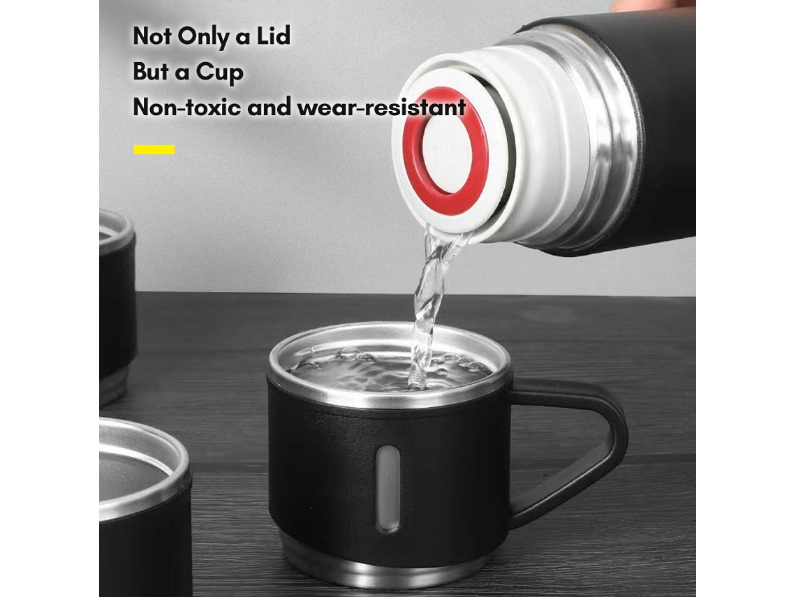 Garrafa Térmica Inox Dupla Camada 500ml, Isolada, 12h, Resistente a Vazamentos, para Casa e Viagem S/MARCA