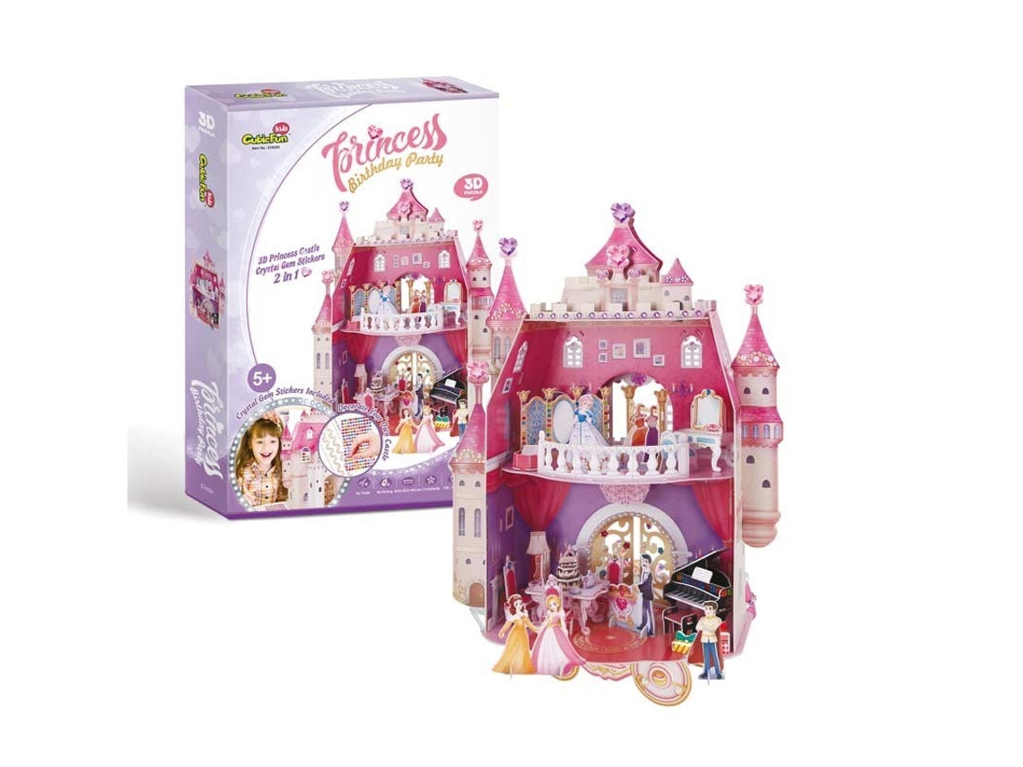 Quebra-cabeça Princesa 3D de aniversário