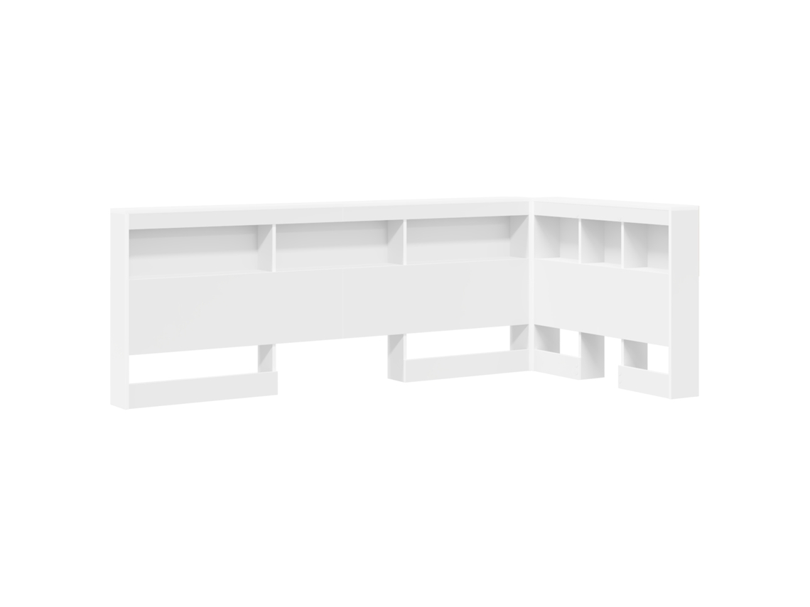 Conjunto 1 Cabeceira De Armazenamento Vidaxl Branco Madeira De Pinho Maciça (90 Cm)