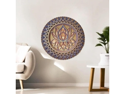 2026 arte de Parede Mandala Flor de Loto Pendente de Metal Decoração Boêmia Quarto 30x30cm